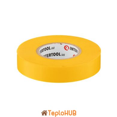 Стрічка ізоляційна, 17 мм * 25 м *0,15 мм, жовта INTERTOOL IT-0062