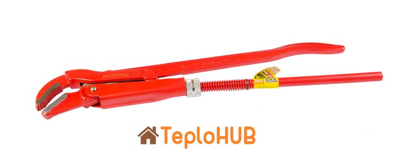 Ключ трубный MASTERTOOL 45° 1.5" кованый 76-0762