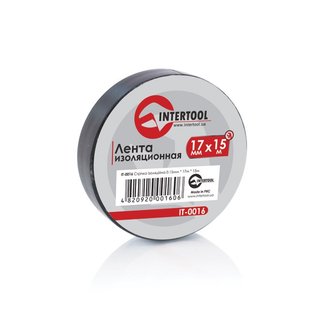 Лента изоляционная, 17 мм * 15 м * 0.15 мм, черная INTERTOOL IT-0016