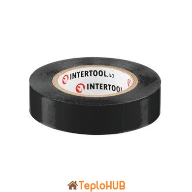 Стрічка ізоляційна, 17 мм * 15 мм * 0.15 мм, чорна INTERTOOL IT-0016