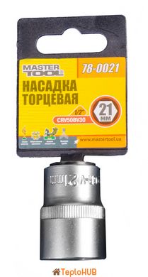 Насадка торцева 6-гранна MASTERTOOL 1/2" 21 мм CRV 78-0021