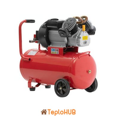 Компресор 50 л, 4 HP, 3 кВт, 220 В, 10 aтм, 420 л/хв, 2 циліндри. INTERTOOL PT-0007