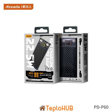 Універсальна мобільна батарея (павербанк) Proda PD P-60 10000 mAh 22,5W, Type-C, micro USB input, 2 USB та Type-C output B