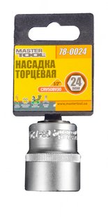 Насадка торцевая 6-гранная MASTERTOOL 1/2" 24 мм CRV 78-0024