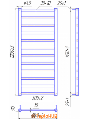 Маріо Модена 1200x540/500 рушникосушарка