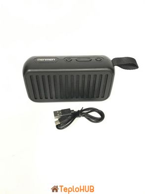 Портативна Bluetooth колонка DENMEN DR08 Black, AUX, Micro-SD card, USB