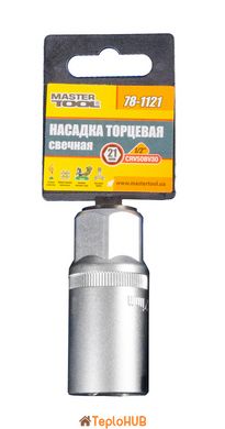 Насадка торцева свічкова MASTERTOOL 1/2" 21 мм CRV 78-1121