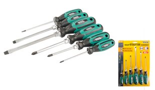 Отвертки MASTERTOOL HEXAGON набор 6 шт PH0х75/PH1х80/PH2х100/SL 4х100/SL6х125/SL8х150 40-1152