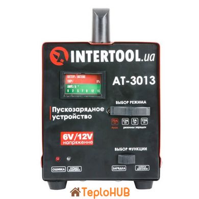 Пускозарядний пристрій 6 В - 12 В, 220 В, 70 А INTERTOOL AT-3013