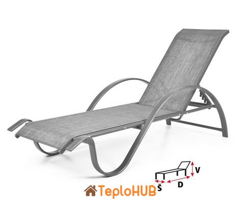 Шезлонг алюмінієвий HECHT SOFIA LOUNGER