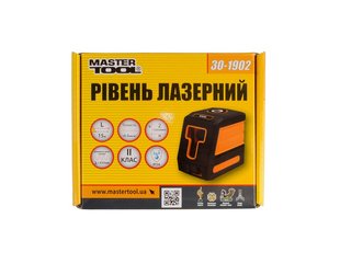 Уровень лазерный MASTERTOOL 15м ±0,3мм/м 2 гол H/V/H+V RED/635нм клас лазера II IP54 АА*4 30-1902