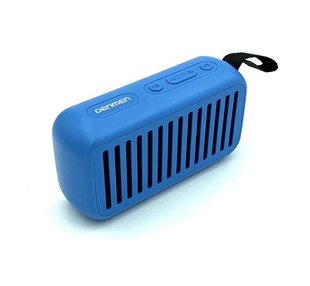 Портативна Bluetooth колонка DENMEN DR08 Blue, AUX, Micro-SD card, USB