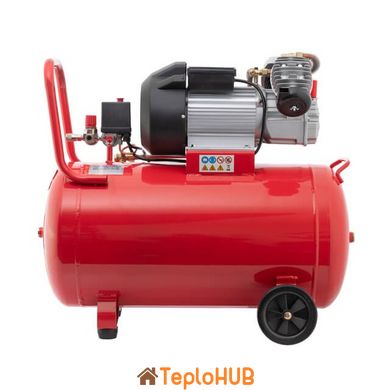 Компресор 100 л, 3 кВт, 220 В, 10 aтм, 420 л/хв, 2 циліндри. INTERTOOL PT-0008