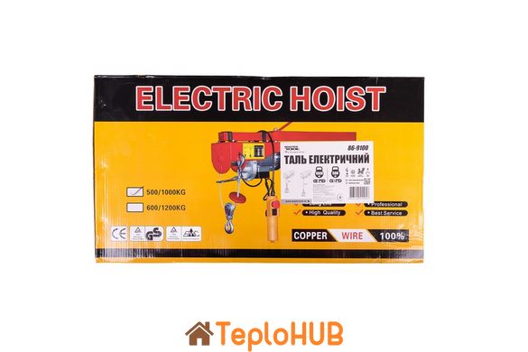 Таль електричний MASTERTOOL 500/1000 кг 12 м 86-9100