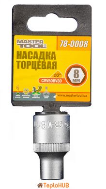 Насадка торцева 6-гранна MASTERTOOL 1/2" 8 мм CRV 78-0008