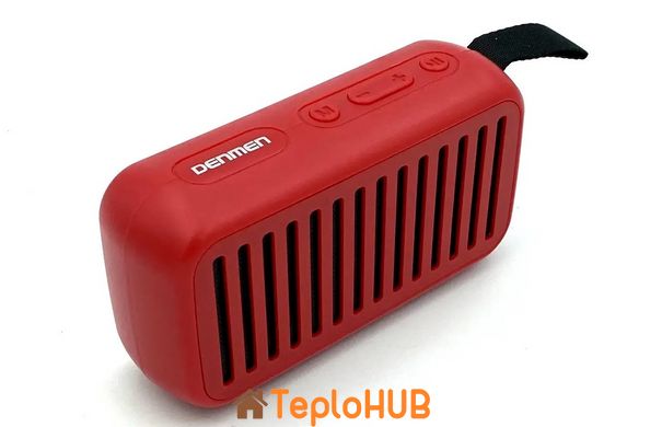 Портативна Bluetooth колонка DENMEN DR08 Red, AUX, Micro-SD card, USB