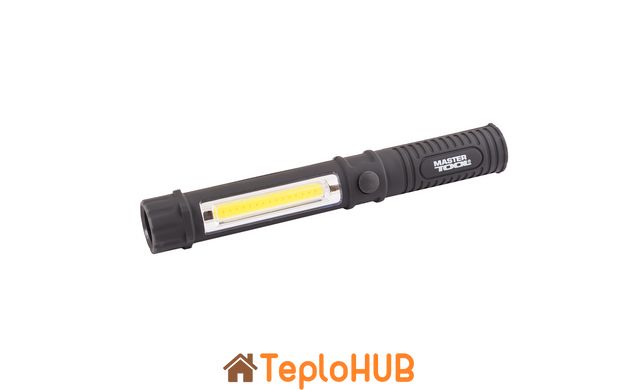 Фонарик магнитный MASTERTOOL 168х24 мм LED+COB LED 3xAAA ABS 94-0806