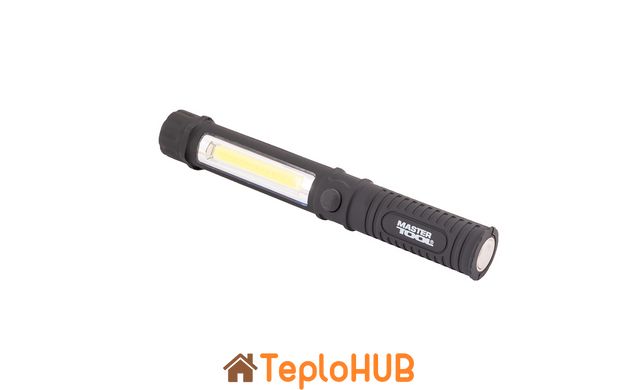 Фонарик магнитный MASTERTOOL 168х24 мм LED+COB LED 3xAAA ABS 94-0806