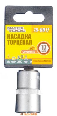 Насадка торцевая 6-гранная MASTERTOOL 1/2" 17 мм CRV 78-0017