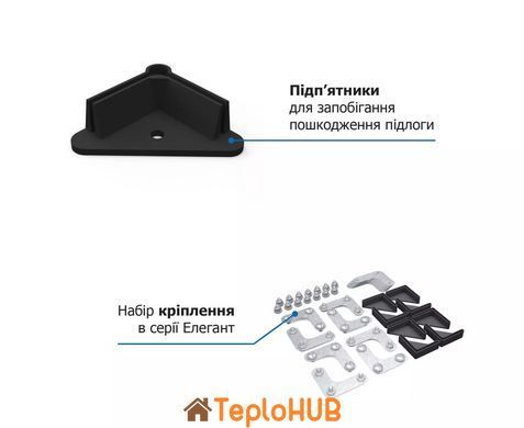 Стеллаж металлический Меткас Элегант-1 (1840х950х340, RAL 9005, черный, 5 полок, 50 кг/полку) EL184110953454B