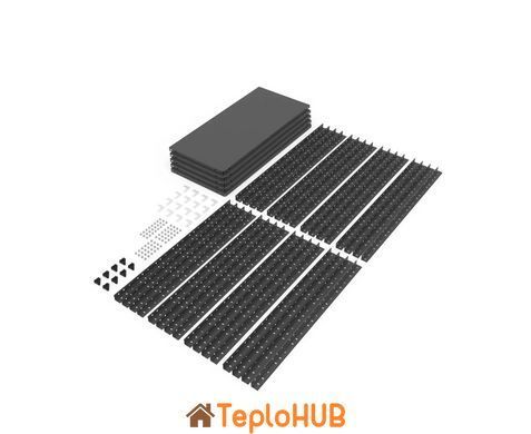 Стеллаж металлический Меткас Элегант-1 (1840х950х340, RAL 9005, черный, 5 полок, 50 кг/полку) EL184110953454B