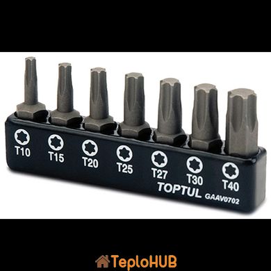 Набір біт TORX TOPTUL 1/4" 7ед. (T10-T40) GAAV0702