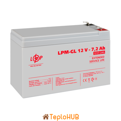 Акумулятор гелевий LogicPower LPM-GL 12V - 7.2 Ah (LP6561)