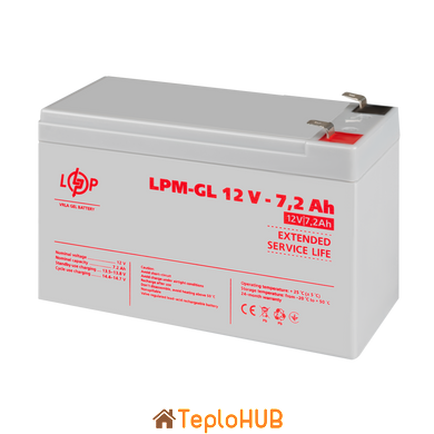 Акумулятор гелевий LogicPower LPM-GL 12V - 7.2 Ah (LP6561)