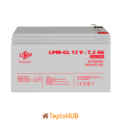 Акумулятор гелевий LogicPower LPM-GL 12V - 7.2 Ah (LP6561)