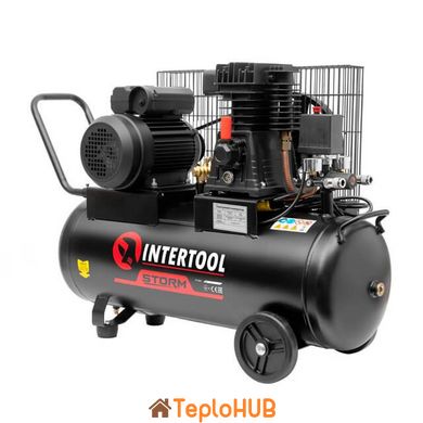 Компресор 50 л, 1.8 кВт, 220 В, 10 aтм, 250 л/хв. INTERTOOL PT-0011