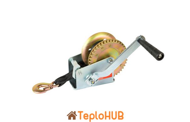 Лебідка барабанна MASTERTOOL 454 кг ремінь 8 м 86-8245