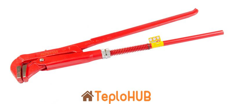 Ключ трубний MASTERTOOL 90° 2.0" кований 76-0753