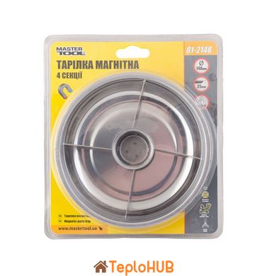 Тарілка магнітна MASTERTOOL 148 мм 4 секції 81-2148