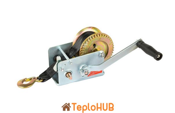 Лебідка барабанна MASTERTOOL 907 кг ремінь 8 м 86-8290