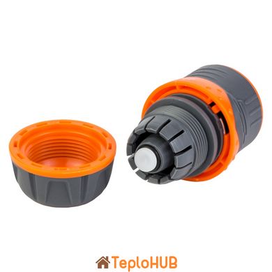 Конектор 1/2" швидкознімний для шланга 1/2" аквастоп з замком (ABS+TPR) FLORA (5015434)