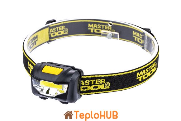 Ліхтар налобний MASTERTOOL 3 режими 59х41х32 мм COB LED 3xAAA ABS 94-0811