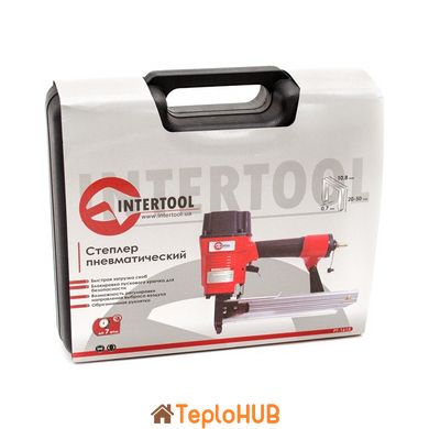 Степлер пневматичний для скоби 10.80*50 мм INTERTOOL PT-1615