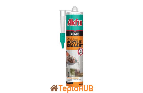 Герметик акриловый AKFIX AC605 310 мл белый AA002