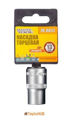 Насадка торцевая 6-гранная MASTERTOOL 1/2" 13 мм CRV 78-0013