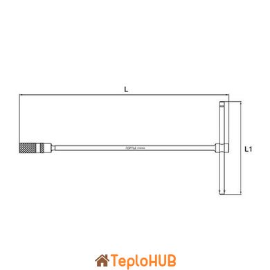 Ключ свічний з магнітом Т-подібний TOPTUL 16мм L450мм CTHB1645