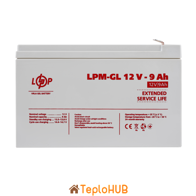 Акумулятор гелевий LogicPower LPM-GL 12V - 9 Ah (LP6563)