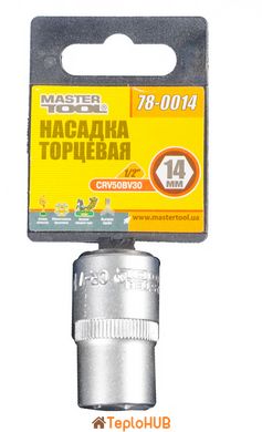 Насадка торцевая 6-гранная MASTERTOOL 1/2" 14 мм CRV 78-0014