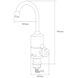 Кран-водонагрівач проточний NZ 3.0кВт 0.4-5бар для кухні гусак вухо на гайці AQUATICA (NZ-6B112W) NZ-6B112W фото 2