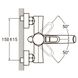 Змішувач HK Ø35 для ванни гусак прямий 150мм дивертор вбудований картріджний AQUATICA (HK-2C130C) HK-2C130C фото 3