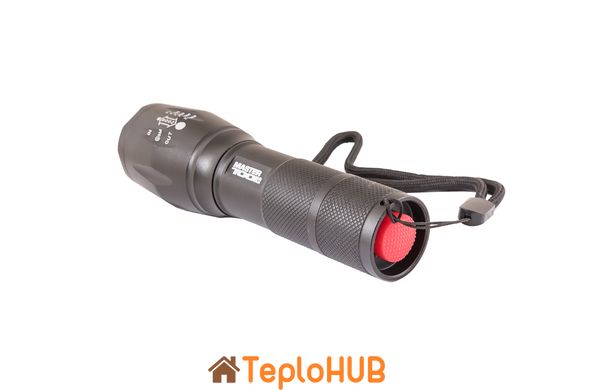 Ліхтарик з регулюванням фокусу MASTERTOOL 5 режимів 130х38х28 мм CREE XM-L T6 LED 3xAAA/1x18650 AL 94-0819