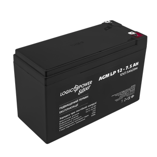 Акумулятор AGM LogicPower LP 12V - 7.5 Ah Silver (LP1074)