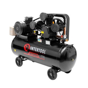 Компрессор 200 л, 7,5 кВт, 380 В, 10 атм, 1050 л/мин., 3 цилиндра INTERTOOL PT-0040