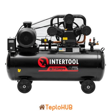 Компресор 200 л, 7,5 кВт, 380 В, 10 aтм, 1050 л/хв., 3 циліндри INTERTOOL PT-0040