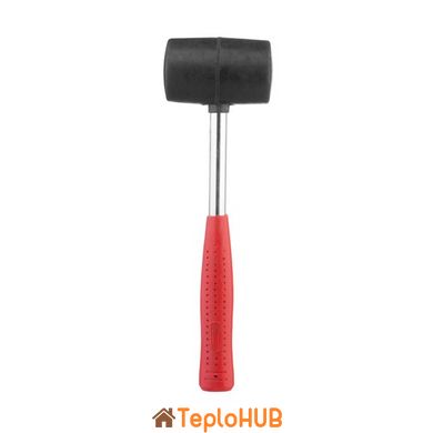 Киянка гумова 340 г, 55 мм, чорна гума, металева ручка INTERTOOL HT-0229