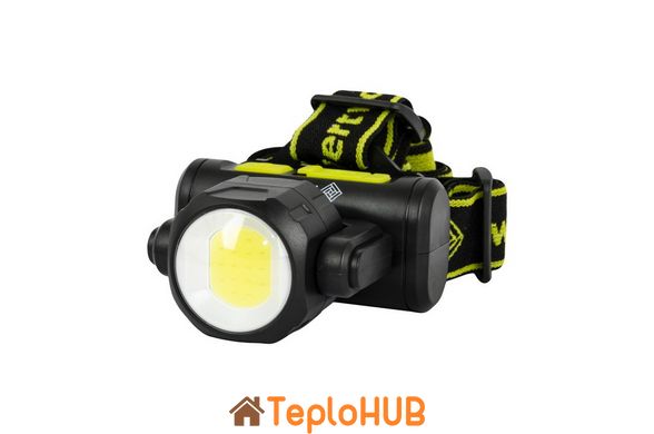 Ліхтар налобний двосторонній WERTVOLL 4 режими СREE LED/COB LED IP44 Li-ion 1200 mAh/t 8000 K/130 lum ABS 75х79х38 мм RX-8012